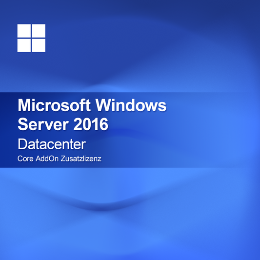 Microsoft Windows Server 2016 Datacenter, Core AddOn tilläggslicens