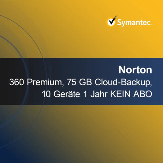 Norton 360 Premium, 75 GB Cloud-back-up, 10 apparaten 1 jaar GEEN ABONNEMENT