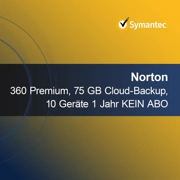Norton 360 Premium, 75 GB Cloud-back-up, 10 apparaten 1 jaar GEEN ABONNEMENT